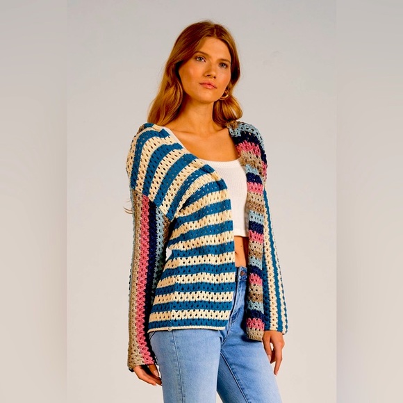 Elan lurex multicolor cardigan - Picture 7 of 16